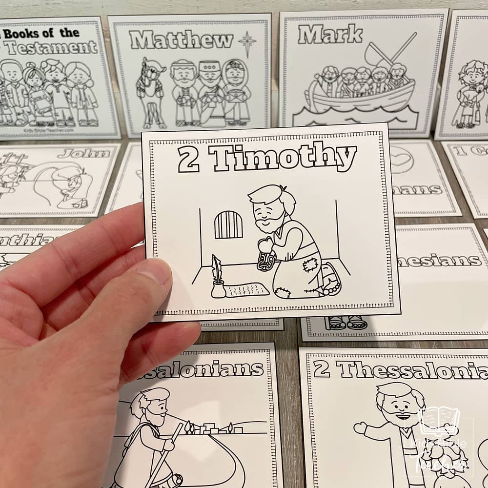 New Testament Books of the Bible Coloring Pages and Mini Cards for Kids