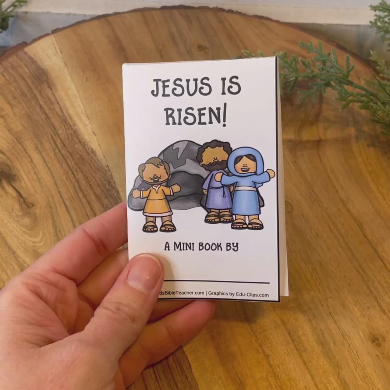"Jesus Is Risen" Mini Book Easter Bible Craft for Kids