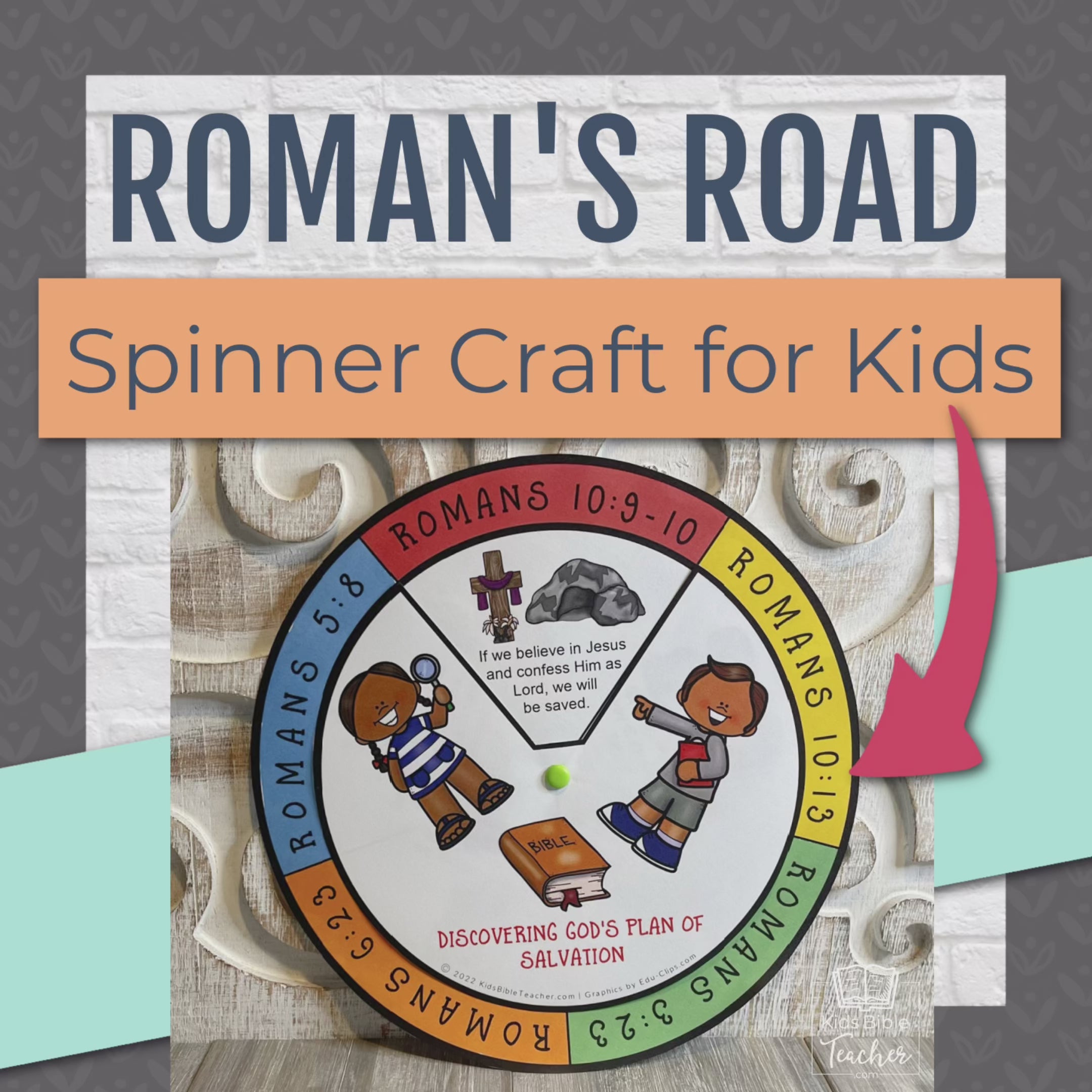 Romans Road Spinner Salvation Bible Craft
