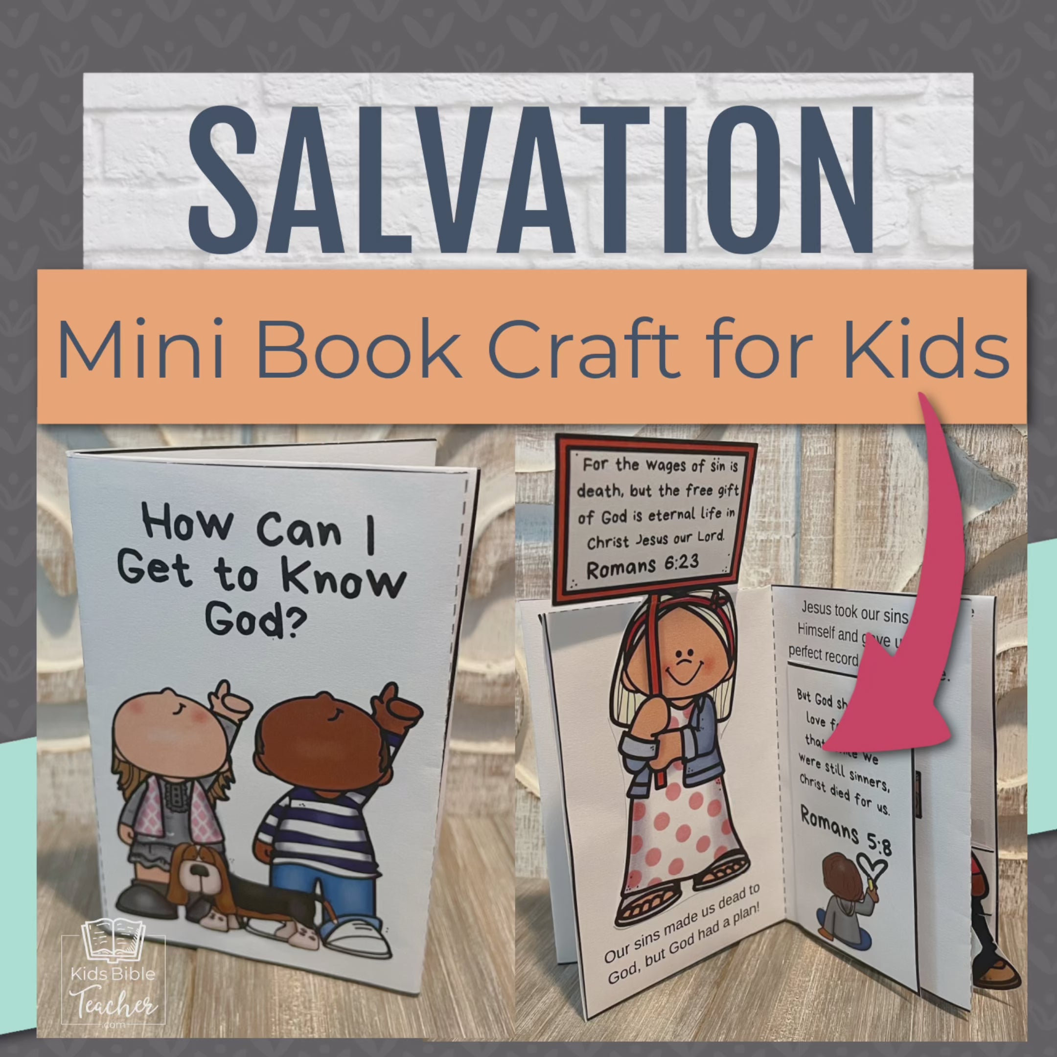 "How Can I Get To Know God?" Mini Book Salvation Craft for Kids