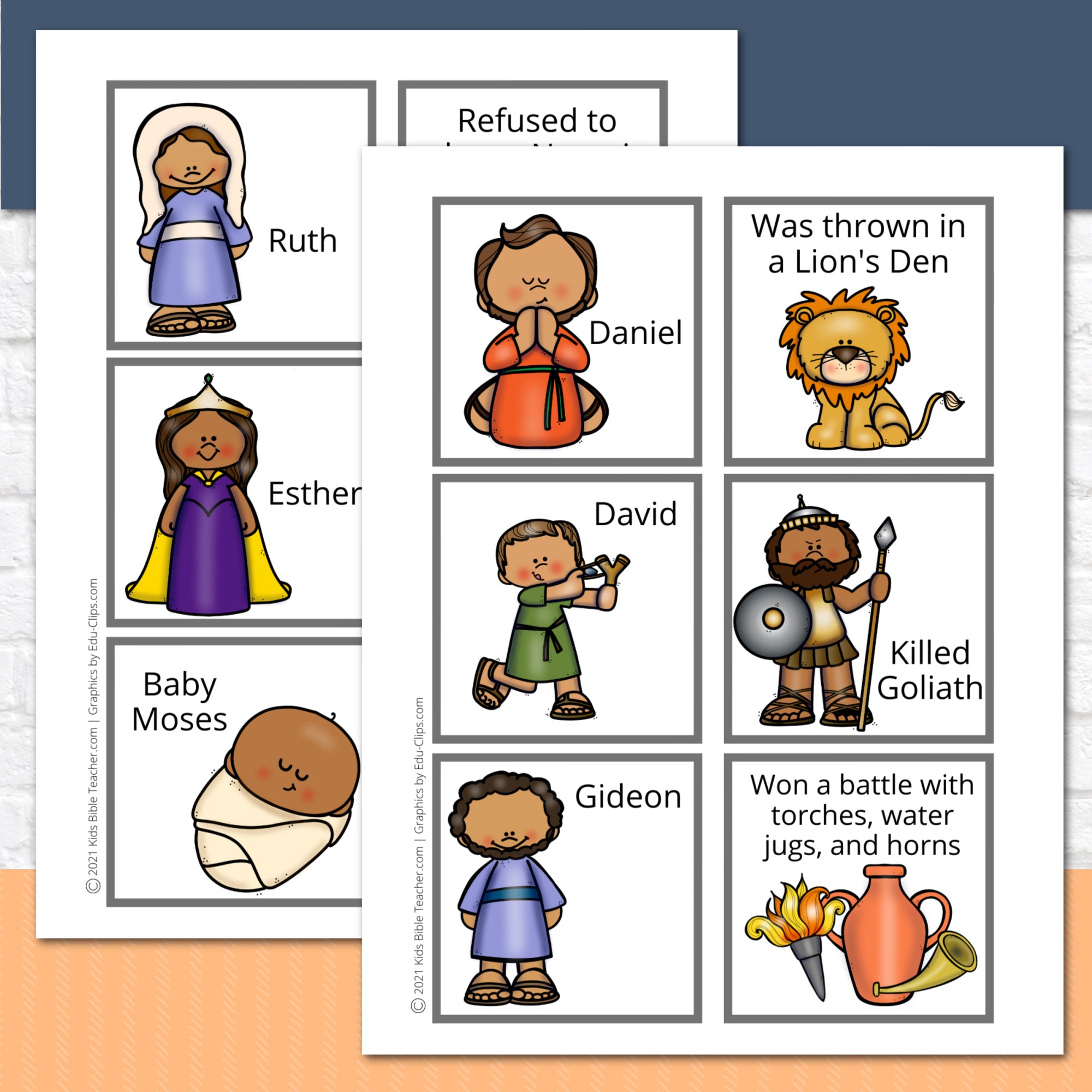 Bible Match Game - Bible Memory Game to Learn Famous Bible People and Stories