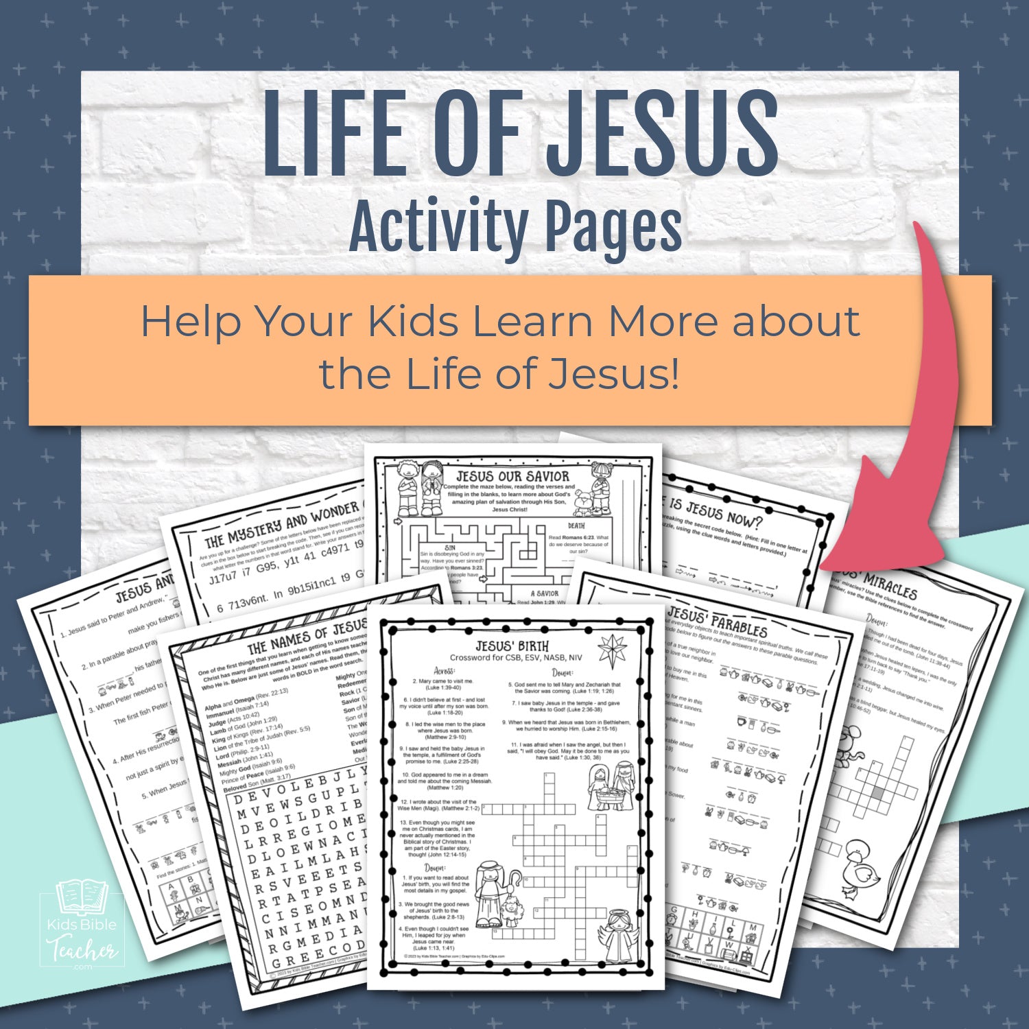 Life of Jesus Activity Pages – Kids Bible Teacher