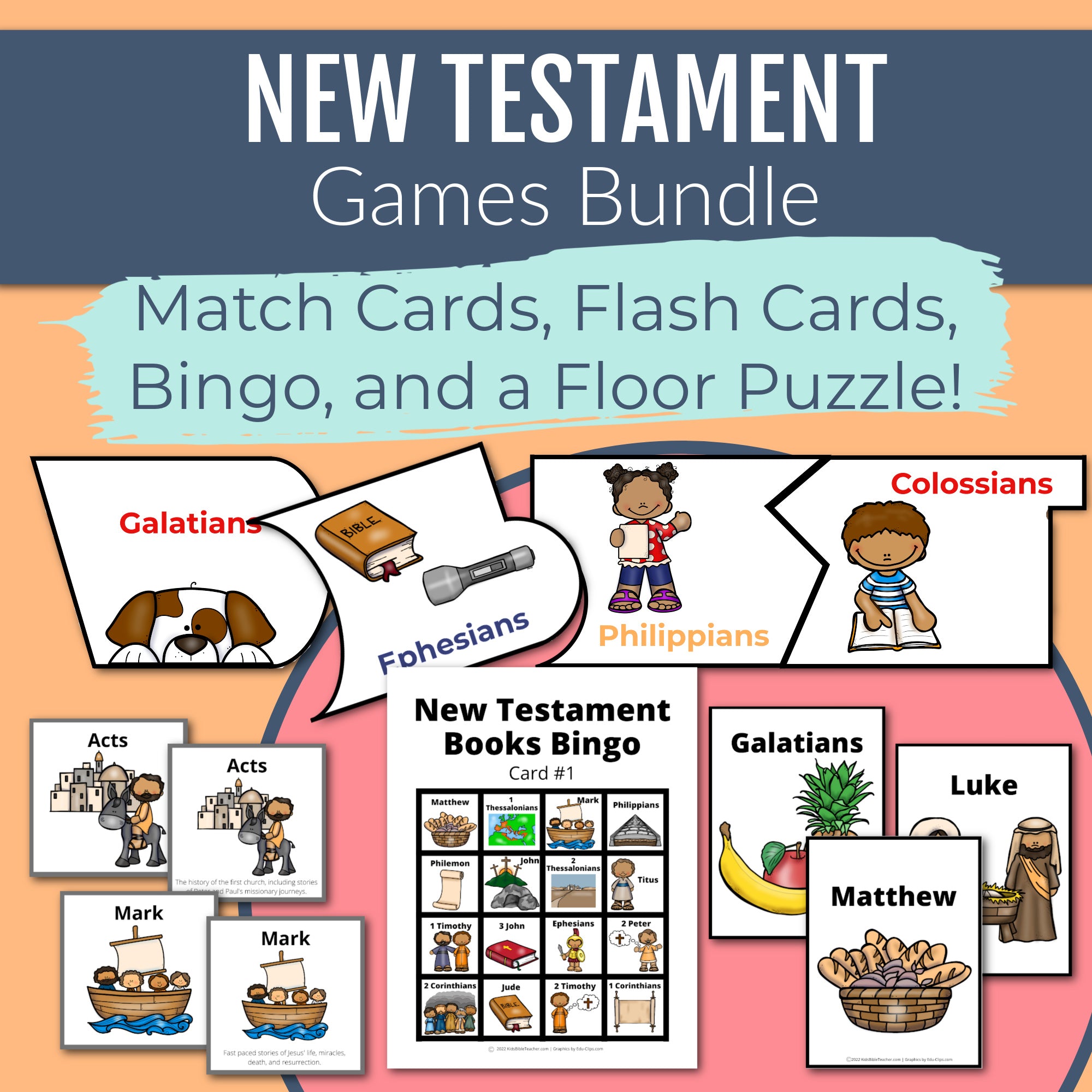 Books of the Bible New Testament Games Bundle