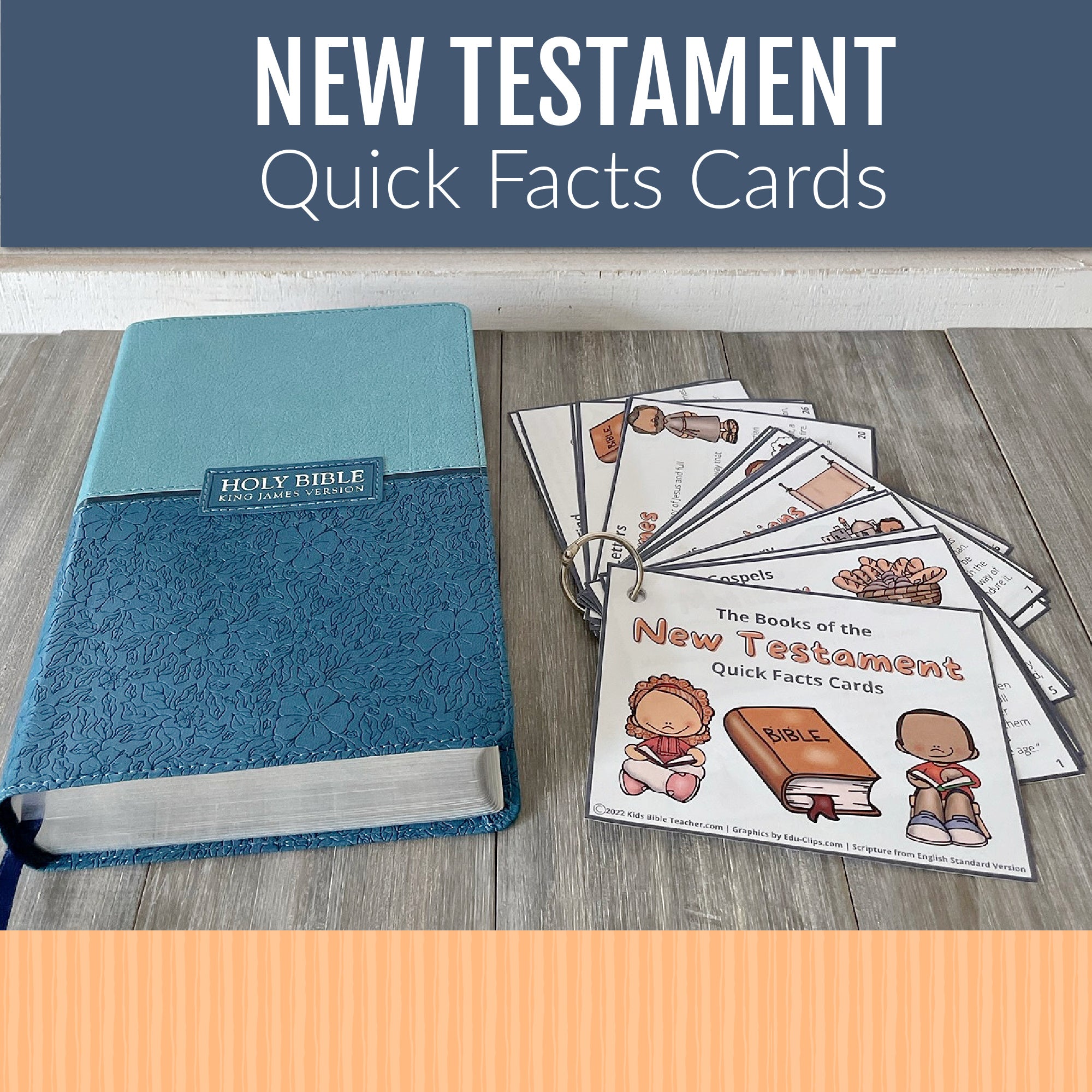 New Testament Books of the Bible Quick Facts Cards, Instant DIGITAL DOWNLOAD