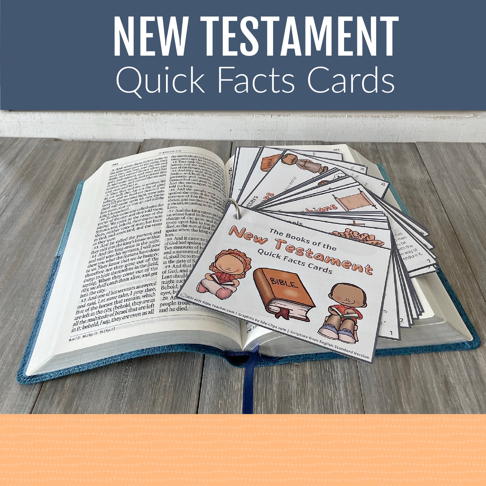 New Testament Books of the Bible Quick Facts Cards, Instant DIGITAL DOWNLOAD