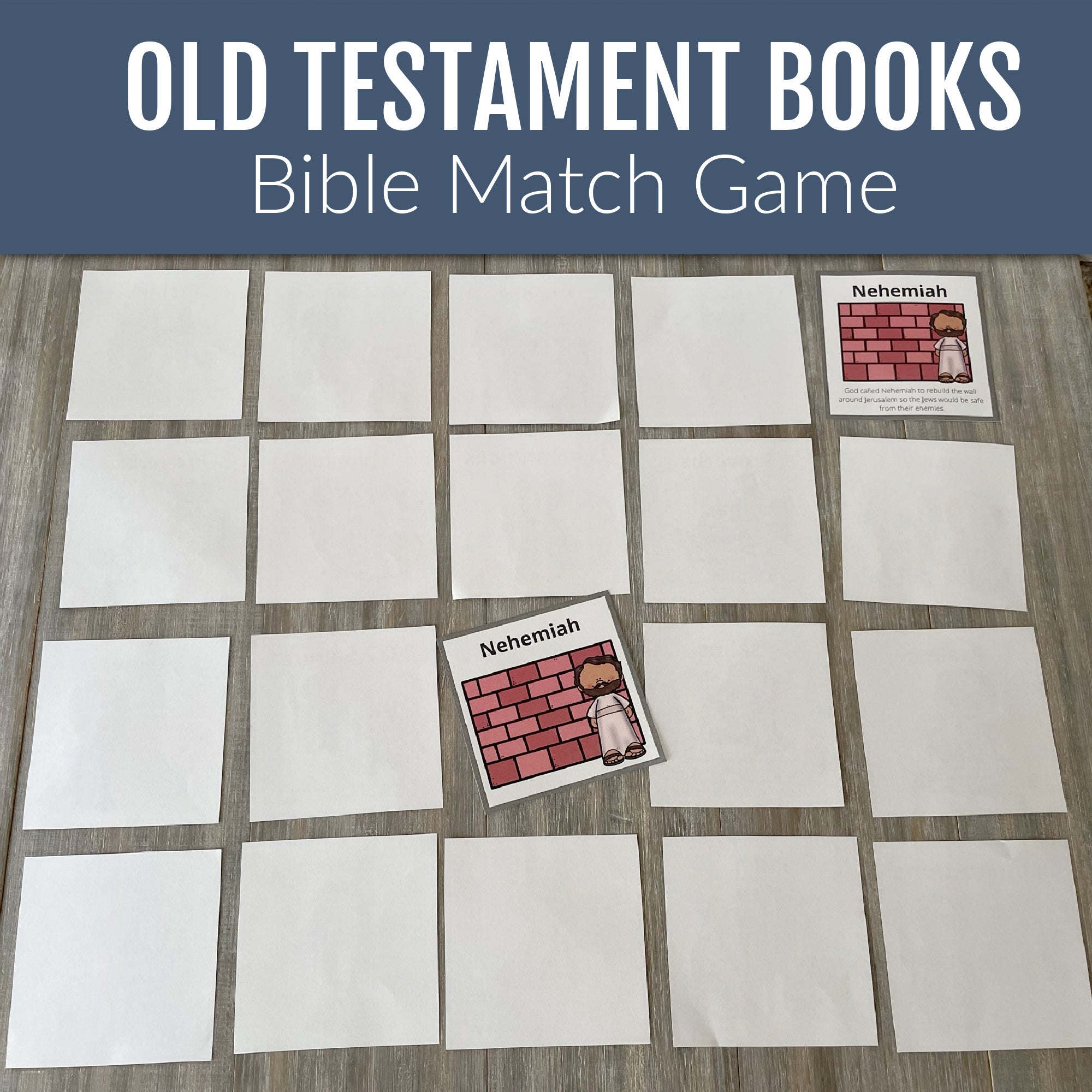 Bible Match Game for Old Testament Books, Bible Games for Youth