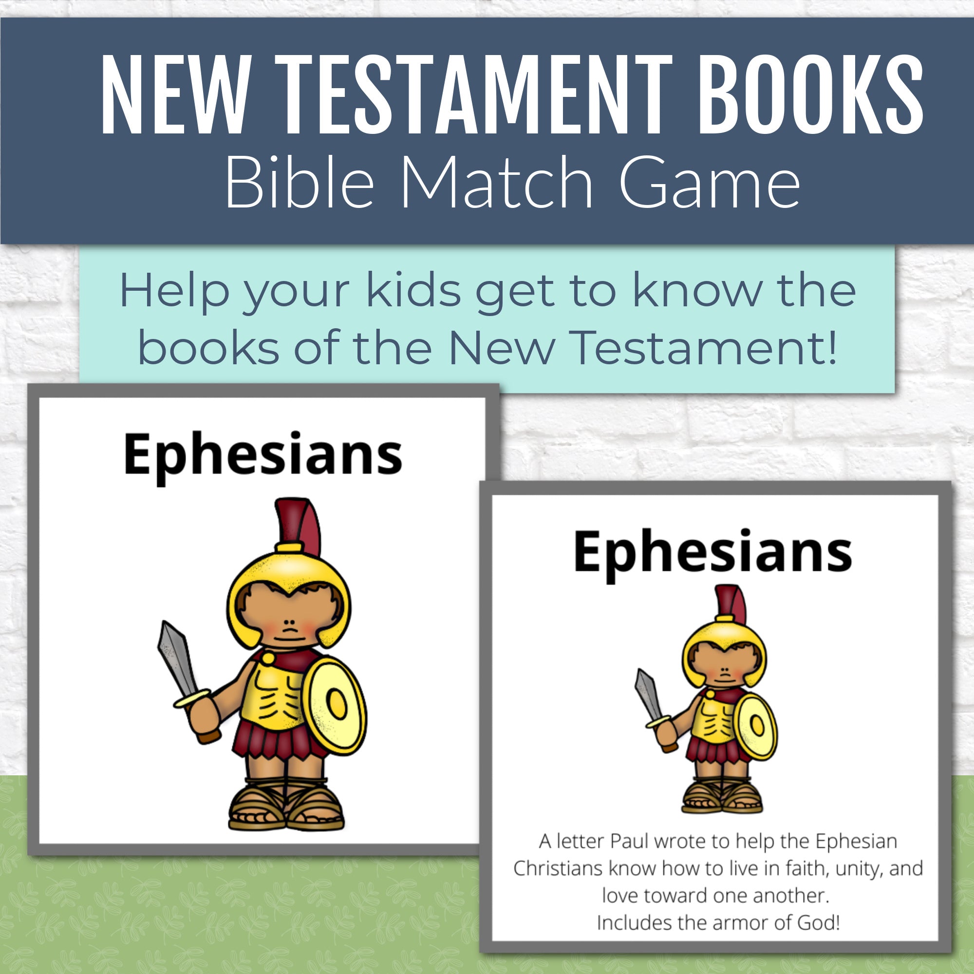 Bible Match Game - Bible Memory Game for New Testament Books of the Bible
