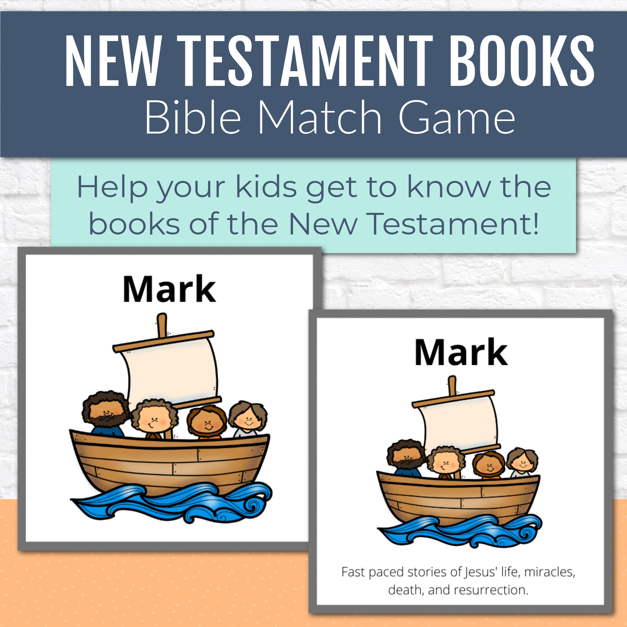 Bible Match Game - Bible Memory Game for New Testament Books of the Bible