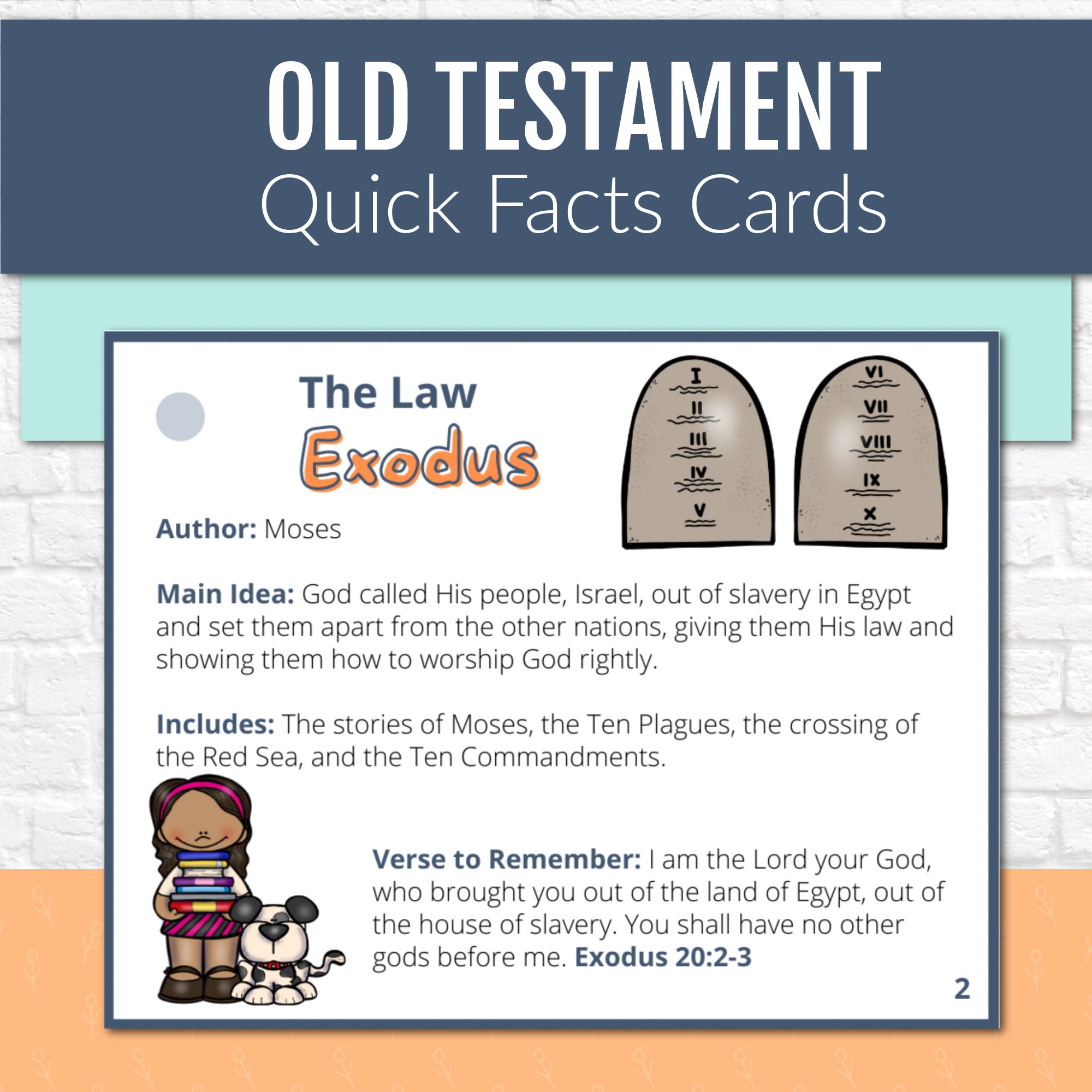 Old Testament Books of the Bible Quick Facts Cards