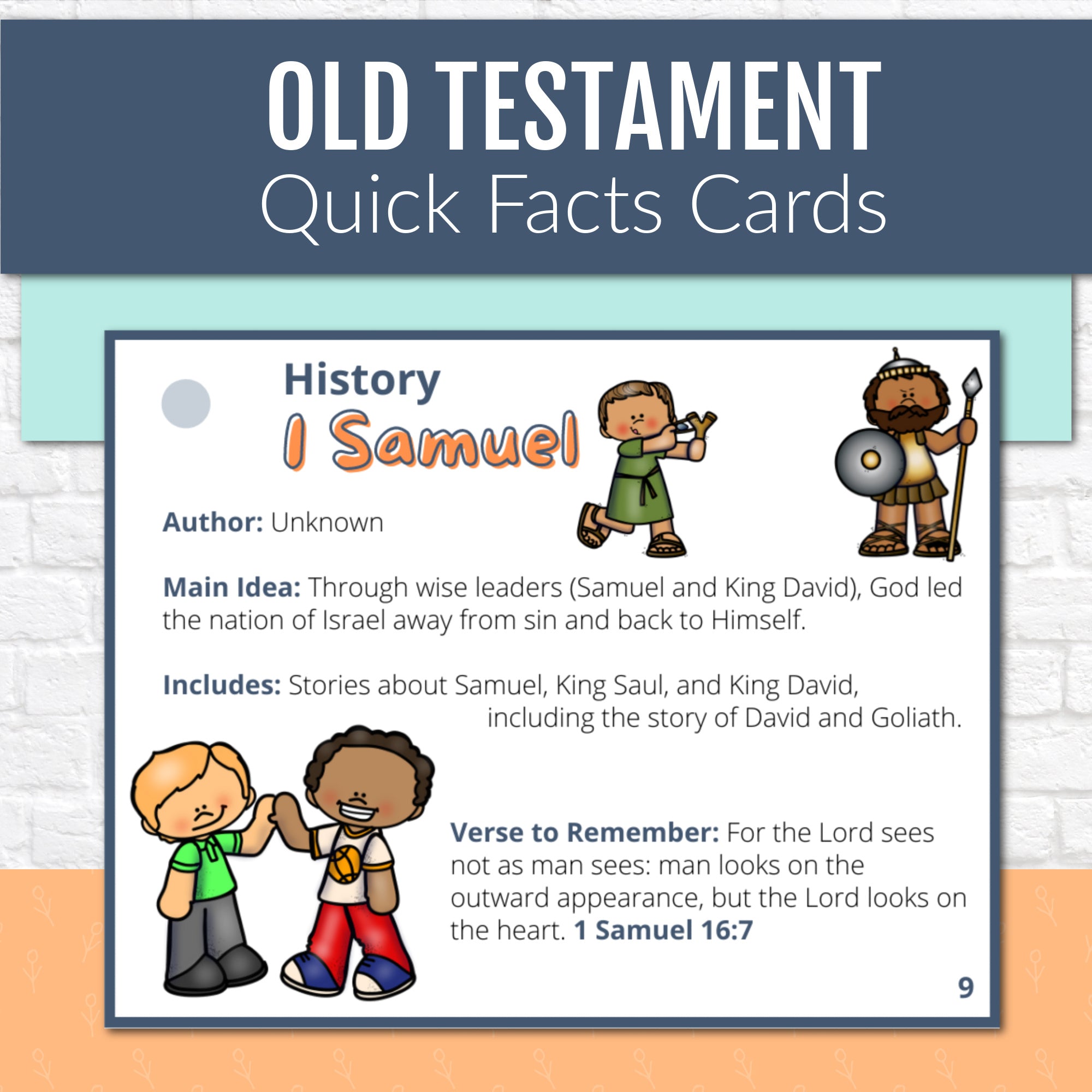 Old Testament Books of the Bible Quick Facts Cards