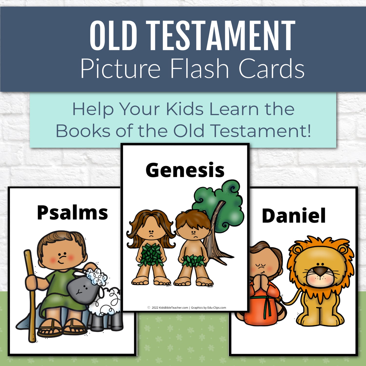 Old Testament Books of the Bible Flash Cards with Pictures