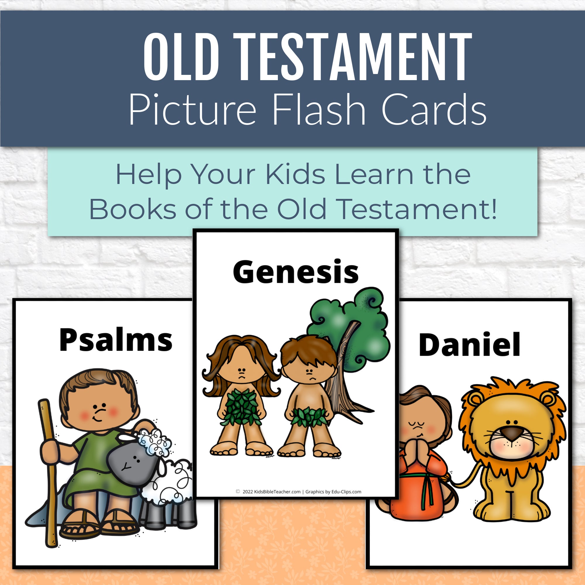 Old Testament Books of the Bible Flash Cards with Pictures