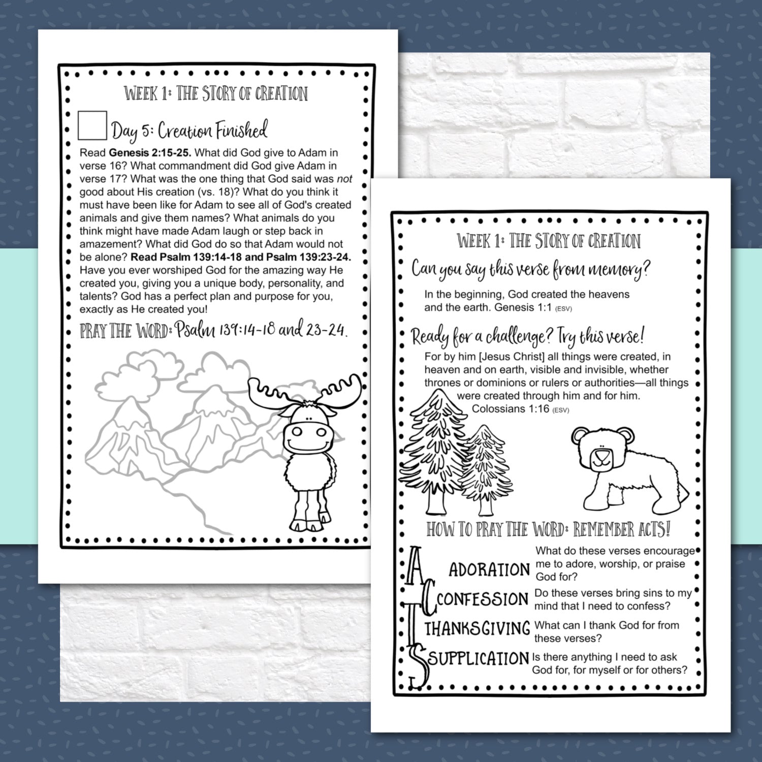 Salvation Bible Reading Pages - Six Week Bible Reading Plan for 1st - 6th Grades