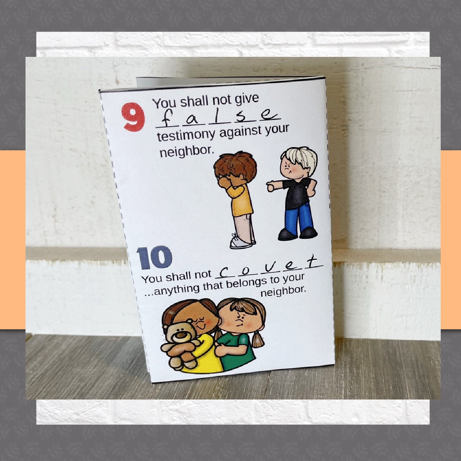 Ten Commandments Mini Book Craft Activity