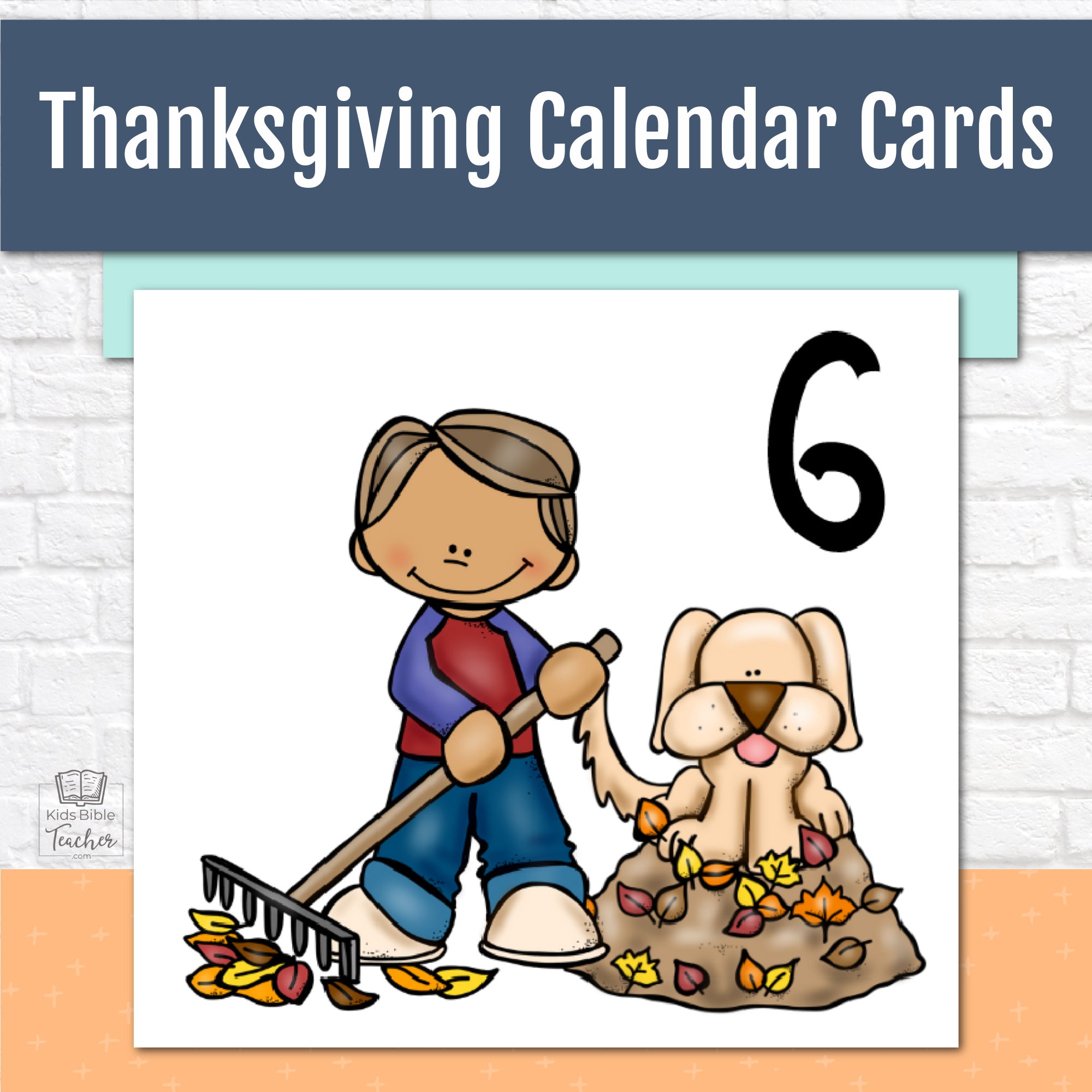 Thanksgiving Calendar Cards with Bible Verses - November Calendar Cards