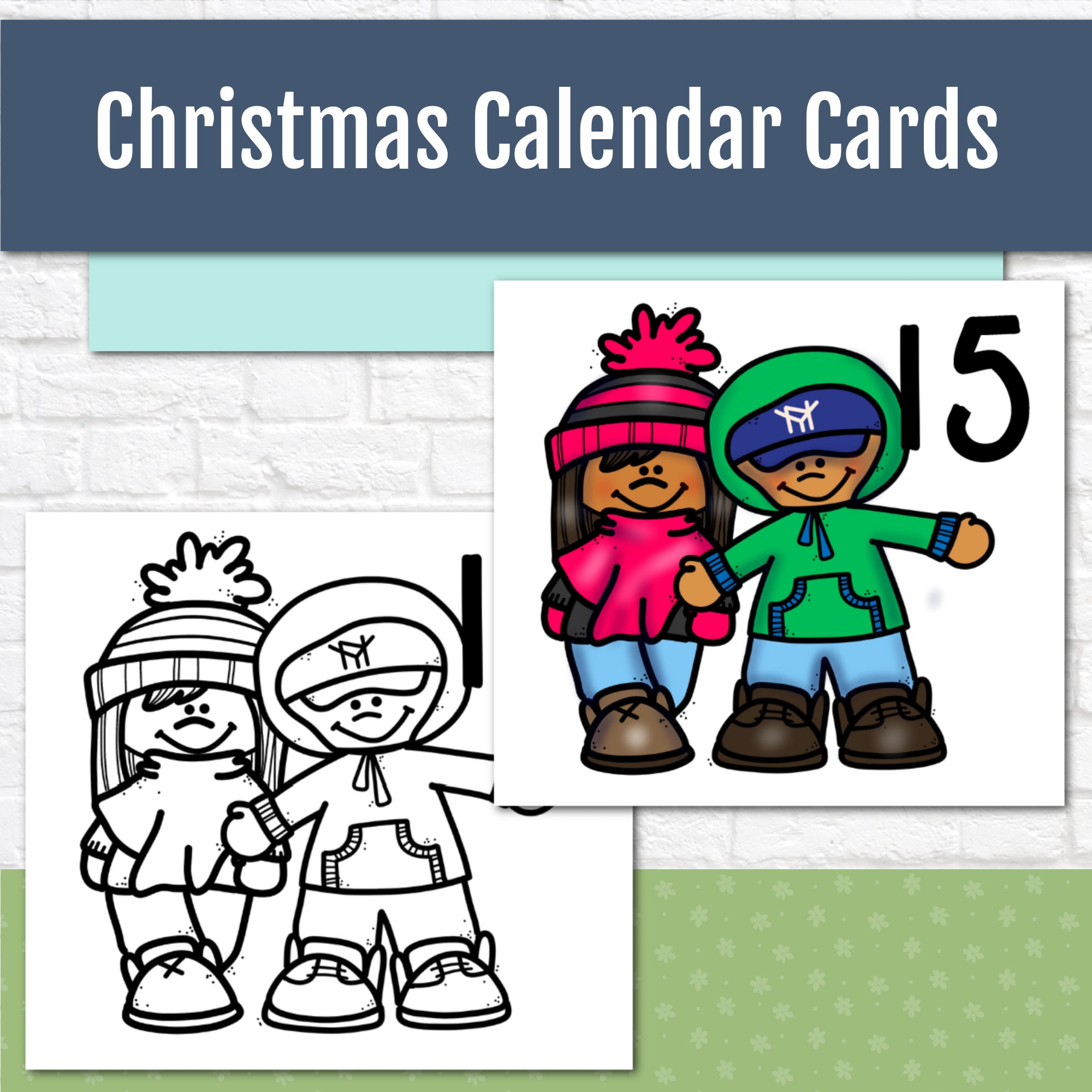 December Calendar Cards with Christmas Bible Verses - Advent Calendar Cards