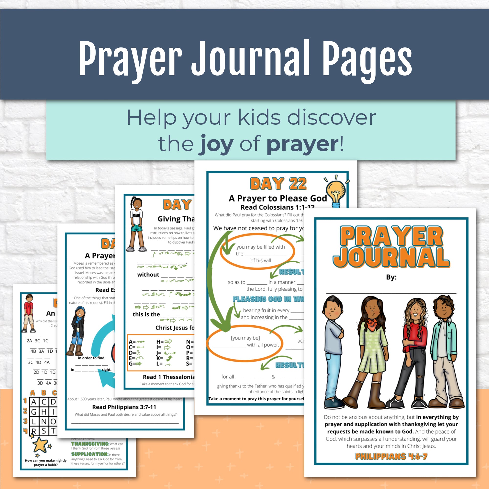 Prayer Journal Pages for Tweens and Teens