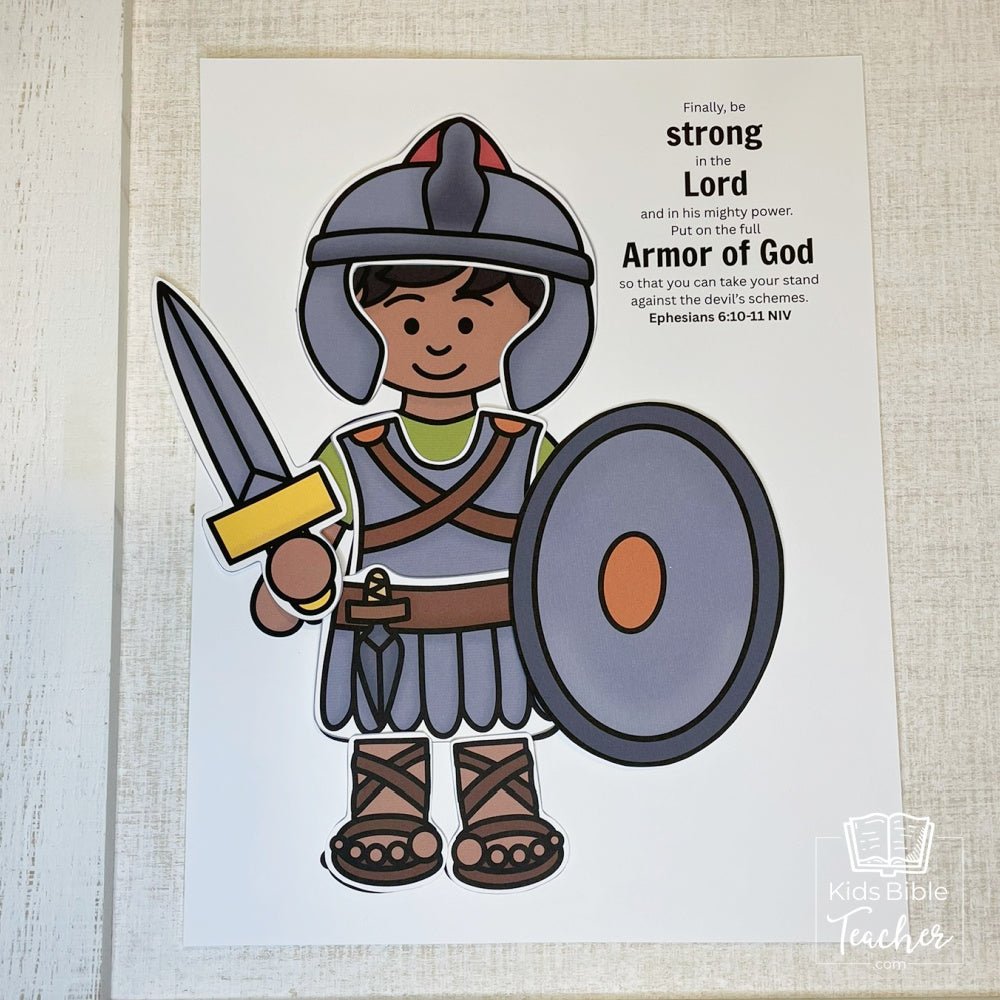 Armor of God Cut and Paste Bible Craft for Kids