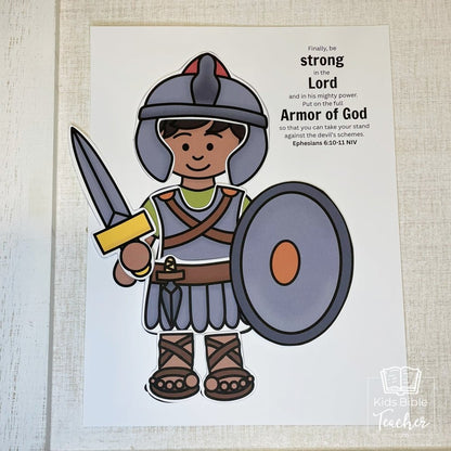 Armor of God Cut and Paste Bible Craft for Kids