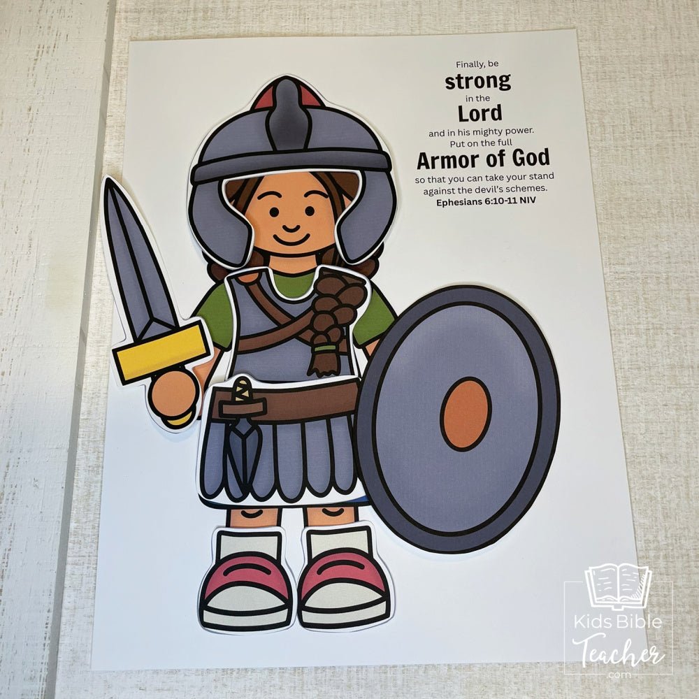 Armor of God Cut and Paste Bible Craft for Kids