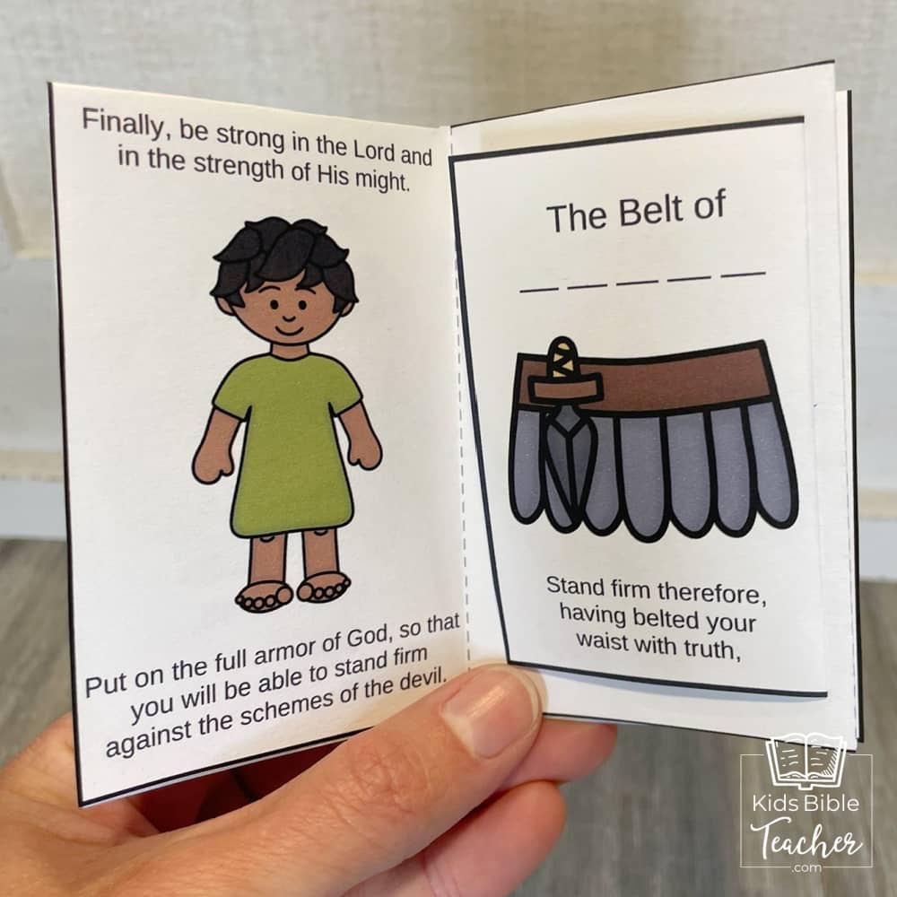 Armor of God Mini Book Craft for Kids