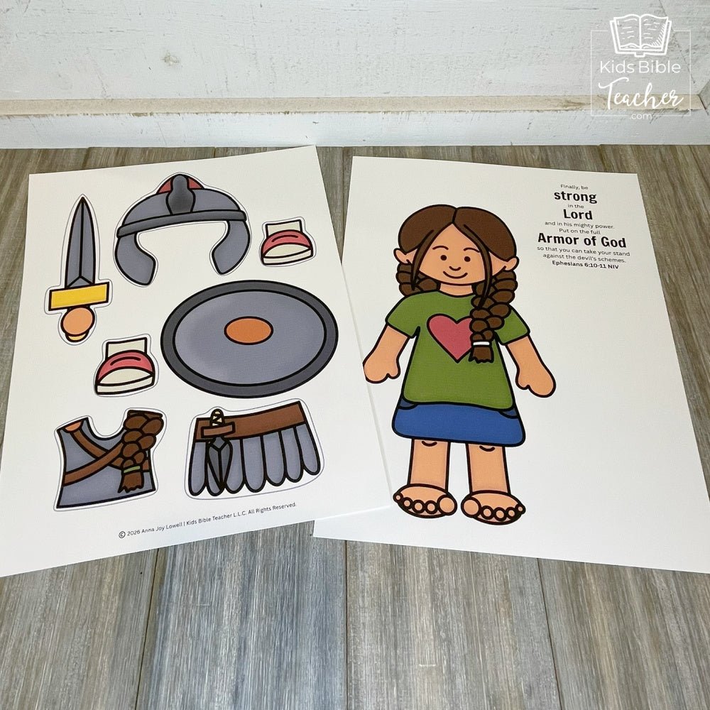 Armor of God Cut and Paste Bible Craft for Kids