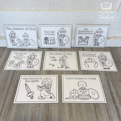 Armor of God Coloring Pages and Mini Cards