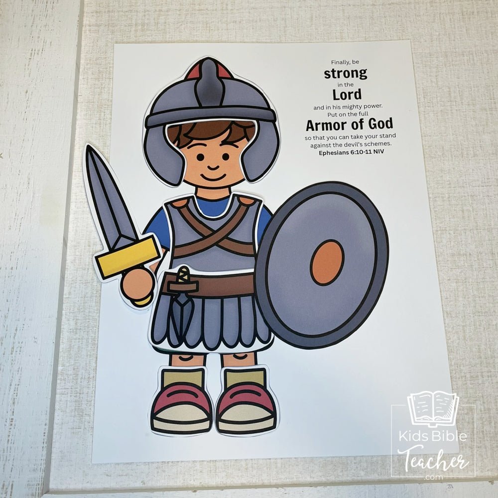 Armor of God Cut and Paste Bible Craft for Kids