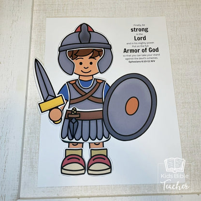 Armor of God Cut and Paste Bible Craft for Kids