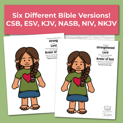 Armor of God Cut and Paste Bible Craft for Kids