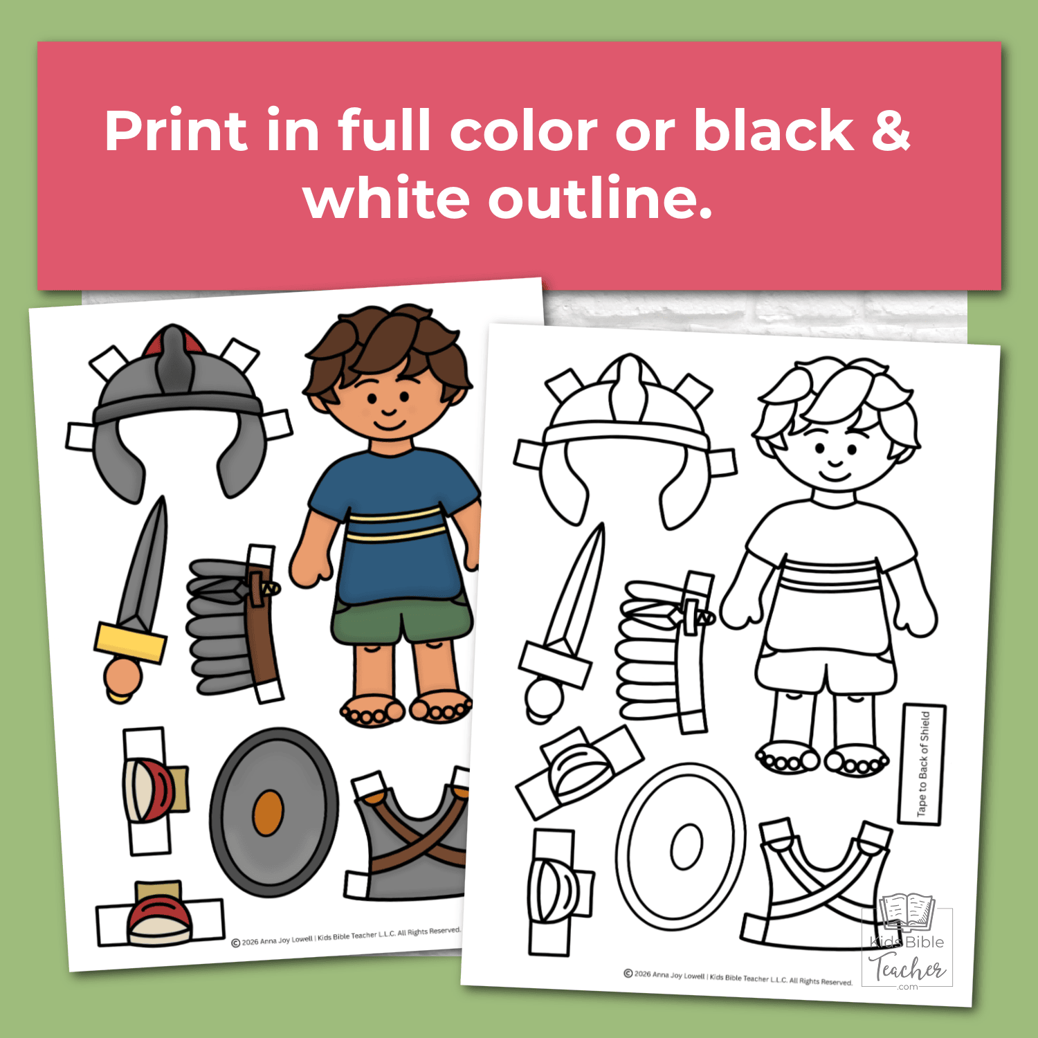Armor of God Dress-Up Bible Craft for Kids