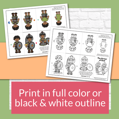 Armor of God Mini Book Craft for Kids