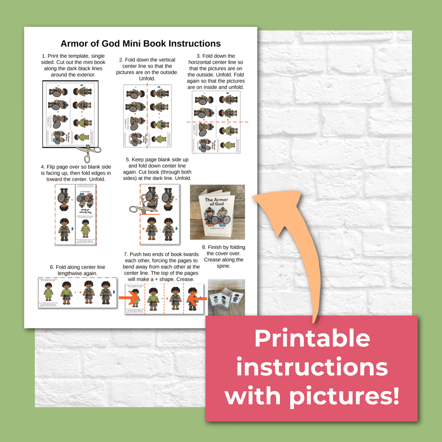 Armor of God Mini Book Craft for Kids