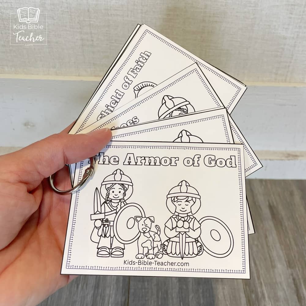 Armor of God Coloring Pages and Mini Cards