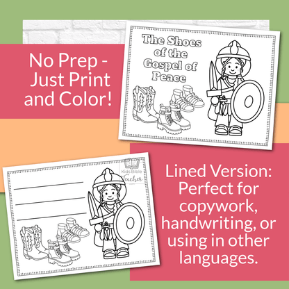 Armor of God Coloring Pages and Mini Cards