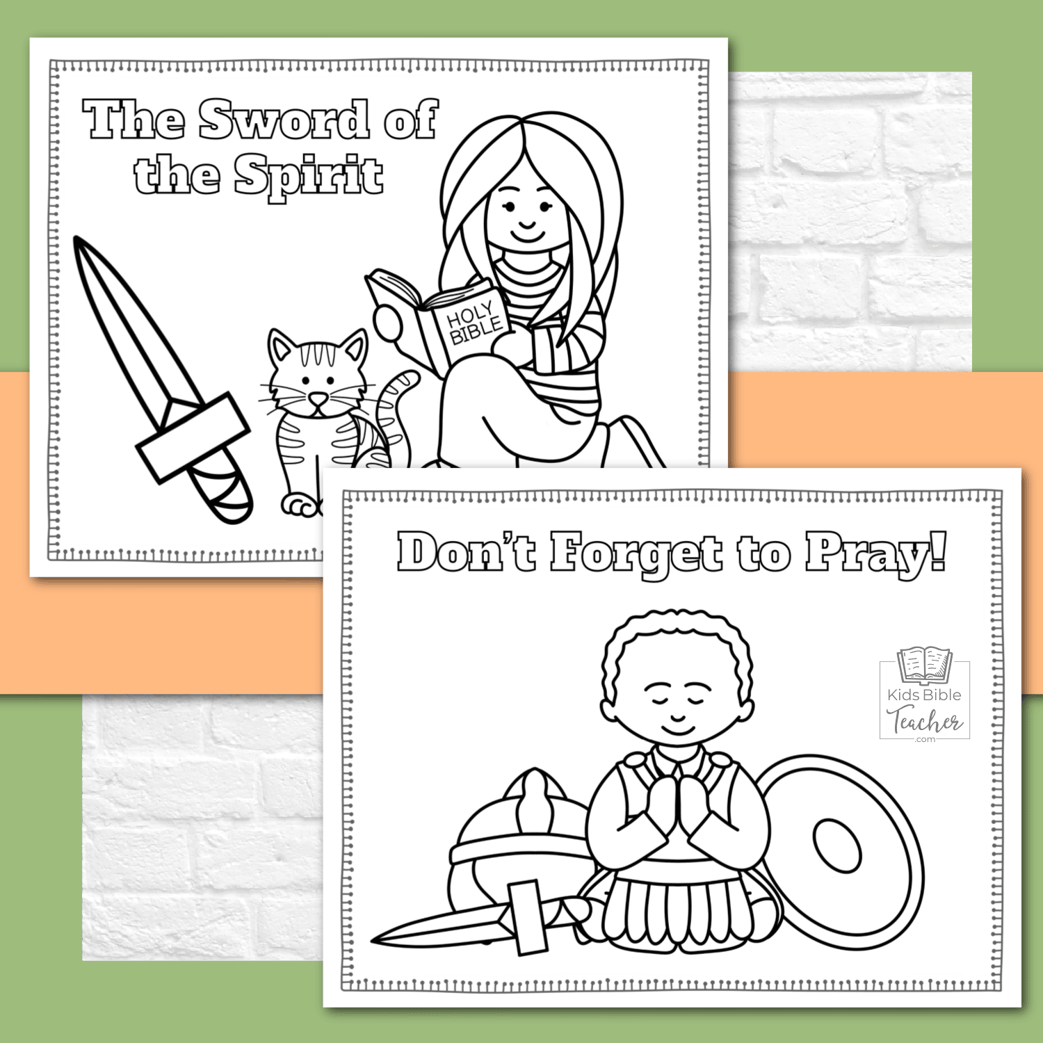 Armor of God Coloring Pages and Mini Cards