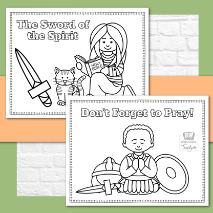 Armor of God Coloring Pages and Mini Cards