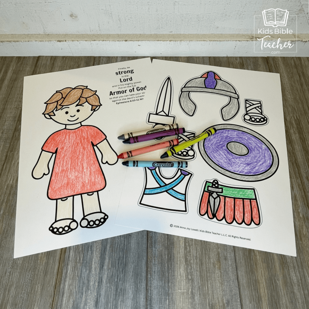 Armor of God Cut and Paste Bible Craft for Kids