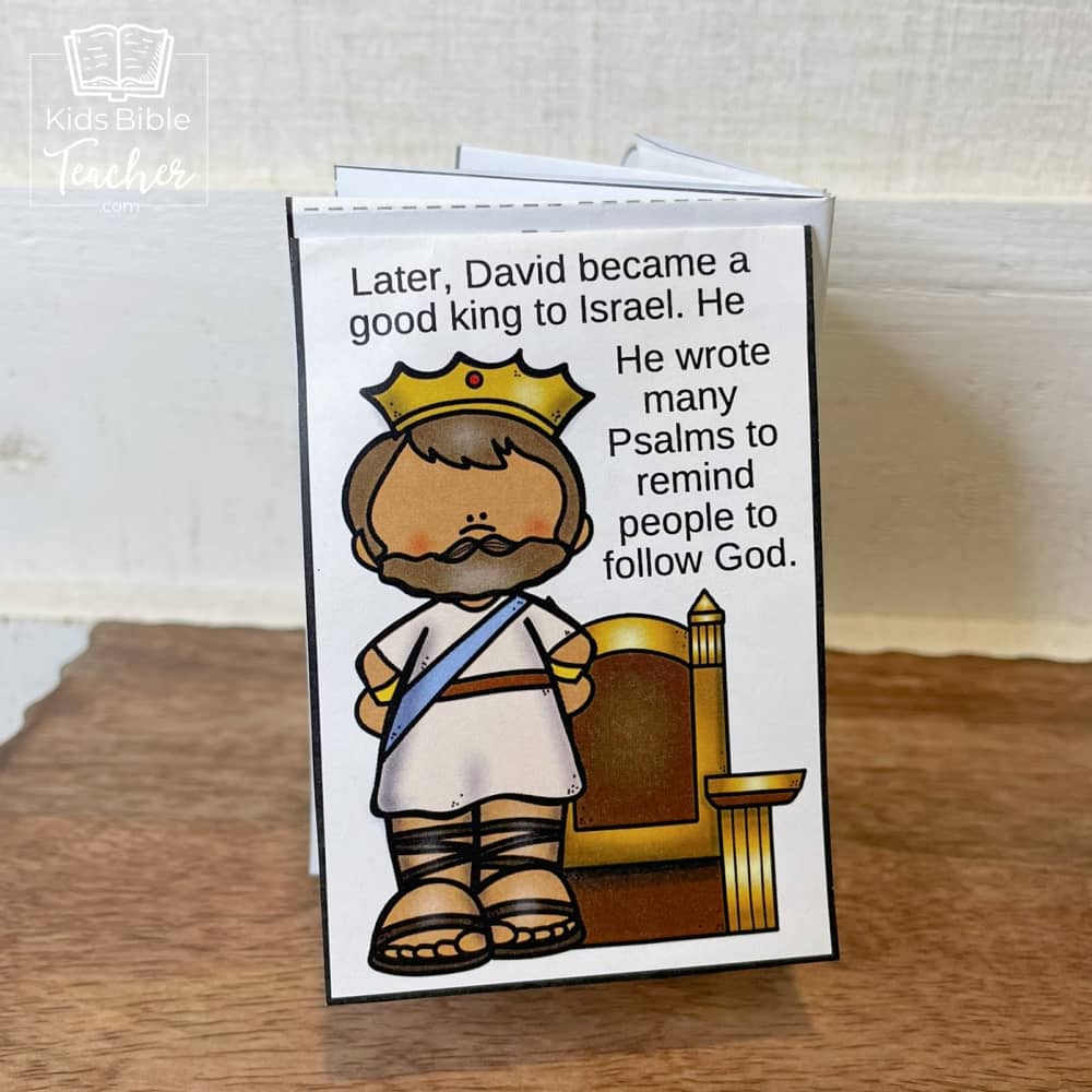 David and Goliath Mini Book Bible Craft for Kids