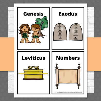 Bible Bingo - Old Testament BOOKS Bible Games for Kids