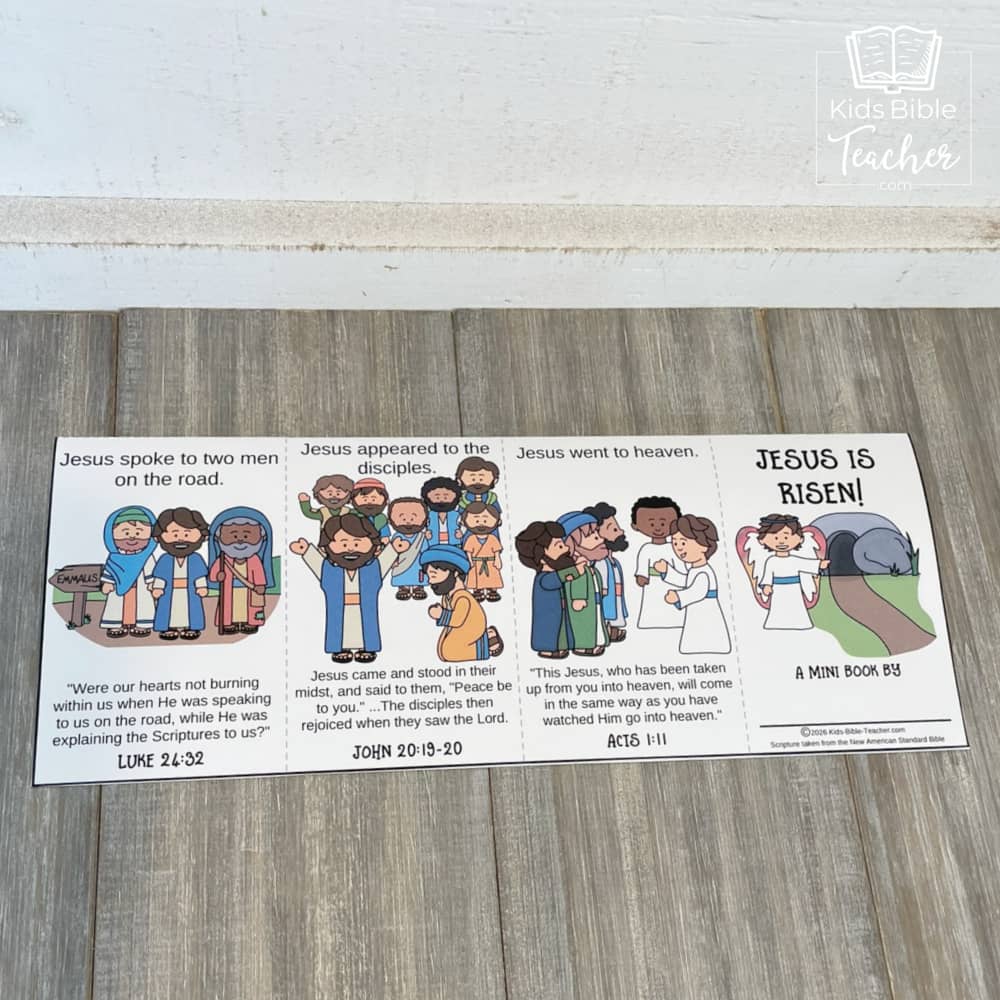 "Jesus Is Risen" Mini Book Easter Bible Craft for Kids