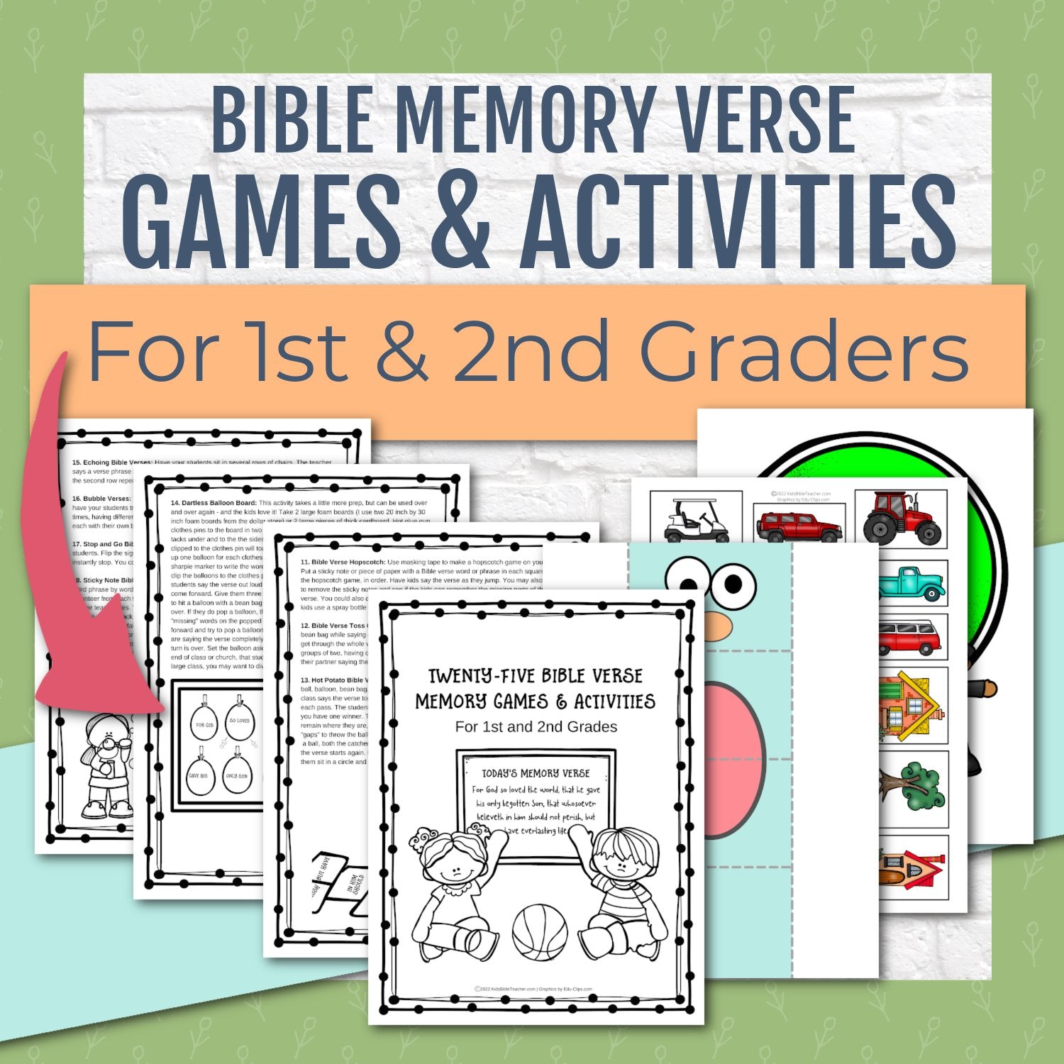 25 Bible Verse Memory Games and Activities for 1st and 2nd Graders