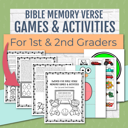 25 Bible Verse Memory Games and Activities for 1st and 2nd Graders