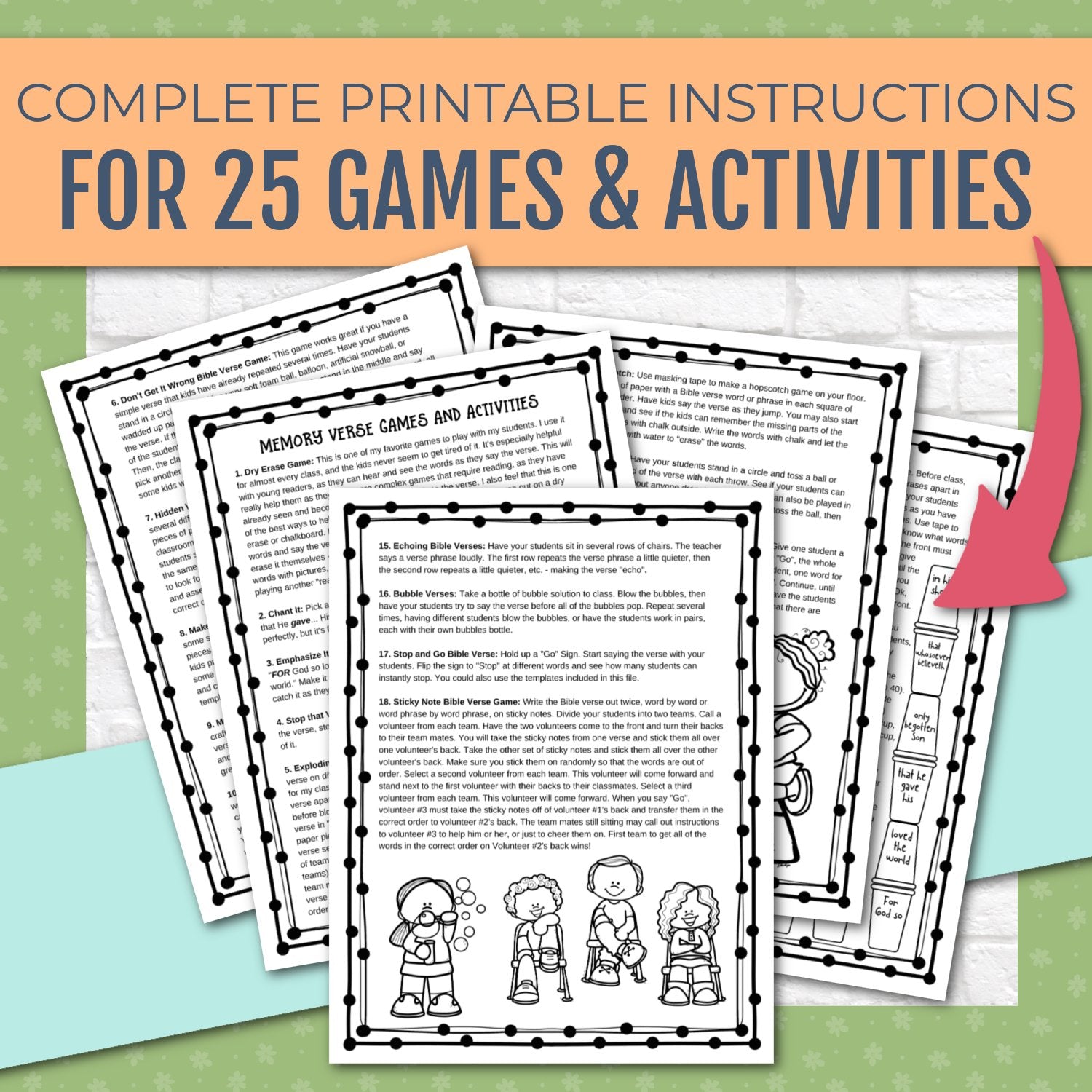 25 Bible Verse Memory Games and Activities for 1st and 2nd Graders