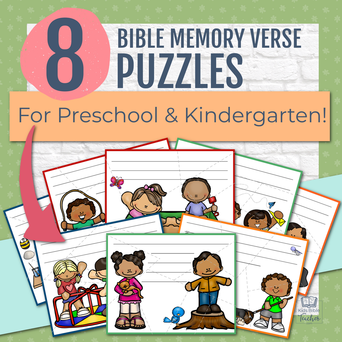 8 Bible Memory Verse Puzzles for Preschool and Kindergarten