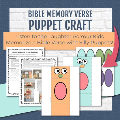 Bible Memory Verse Puppets for Preschoolers through 2nd Graders