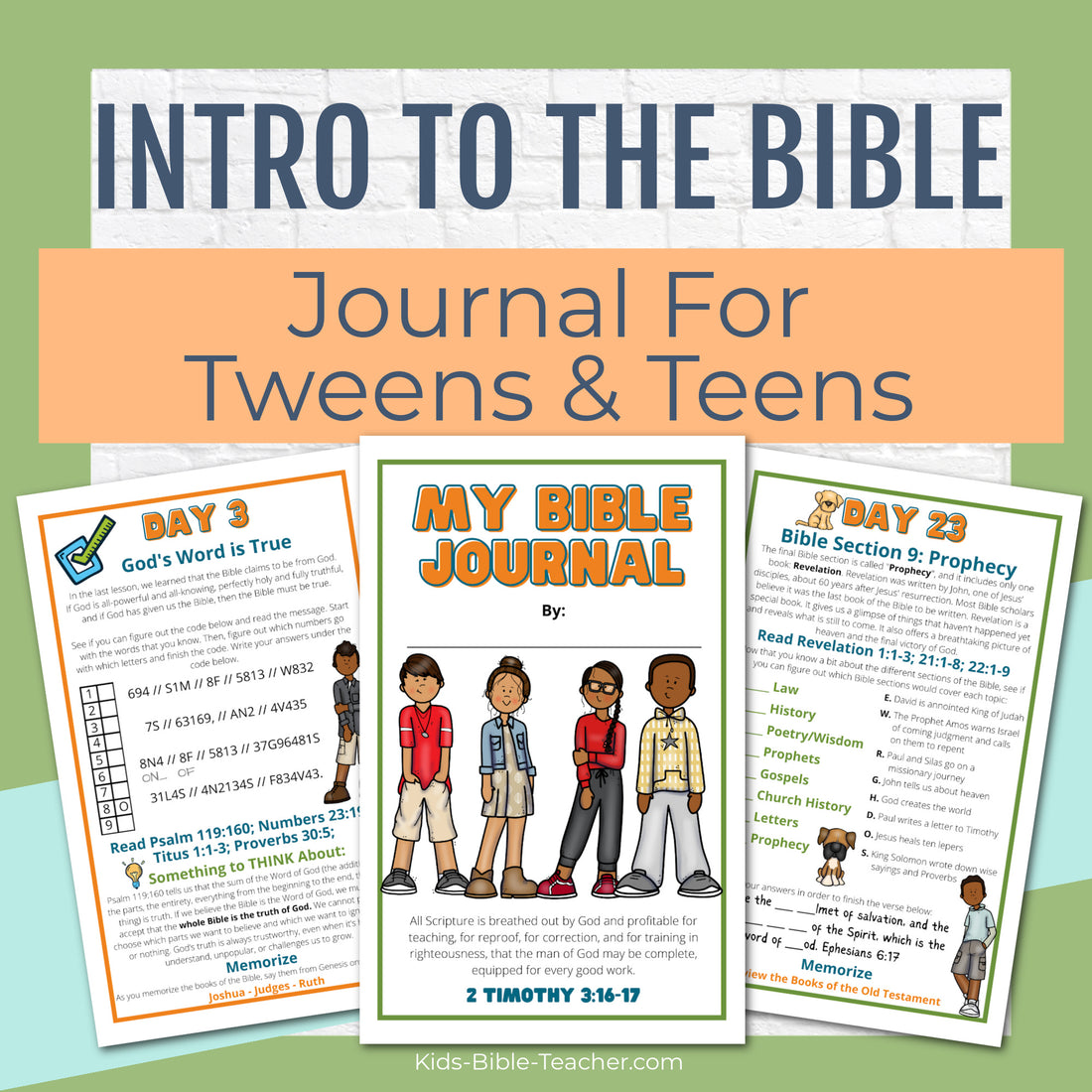 Introduction to the Bible Journal for Tweens and Teens