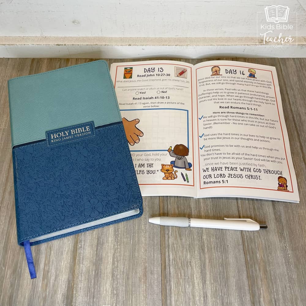 Fear Not Bible Reading Journal Pages for Elementary Kids