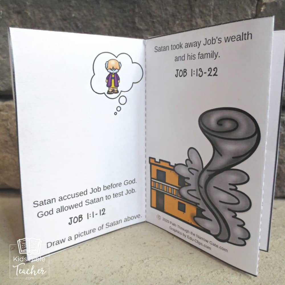 Job Bible Story Craft for Kids Mini Book