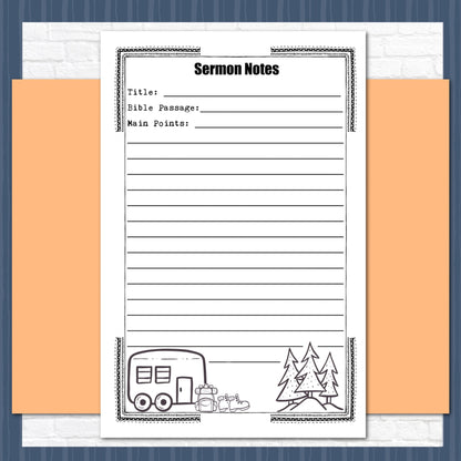 Doodle Sermon Notes for Tweens, Teens, and Adults, Instant Download